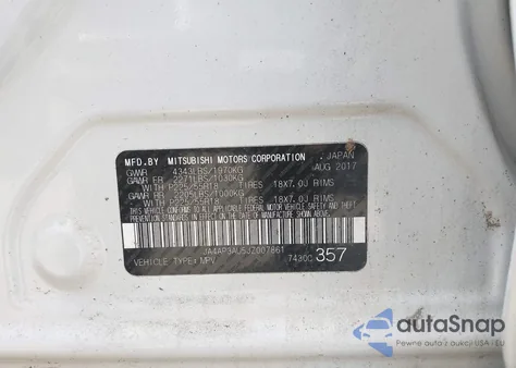 2018 Mitsubishi Outlander Sport 2.0 Es из США, поврежденный, VIN JA4AP3AU5JZ007861